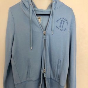 [MUST GO] A &F Like New Light Blue Hoodie